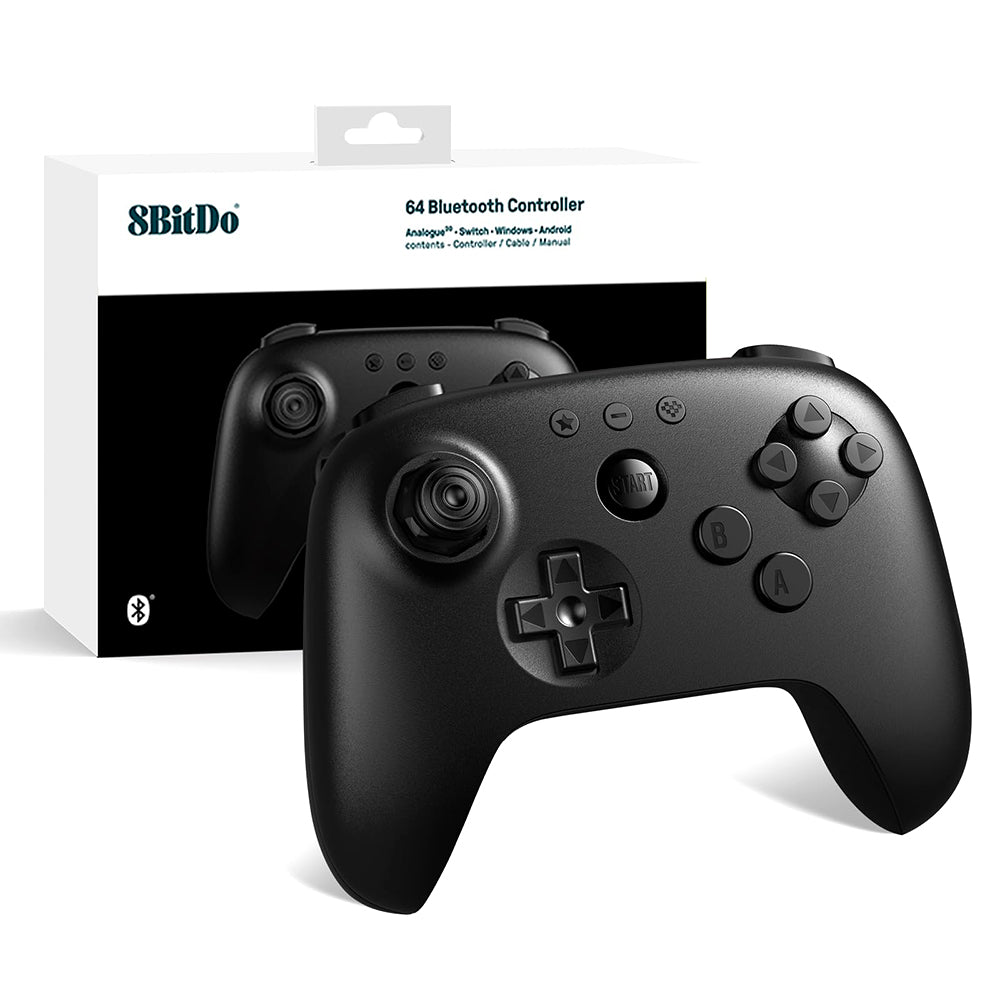 8Bitdo 64 Bluetooth Controller for Analogue 3D, Switch, Windows, and Android (80NE)