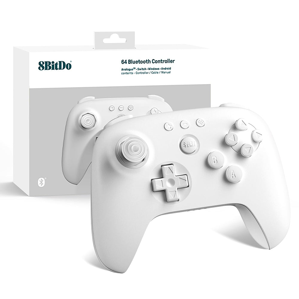 8Bitdo 64 Bluetooth Controller for Analogue 3D, Switch, Windows, and Android (80NE)