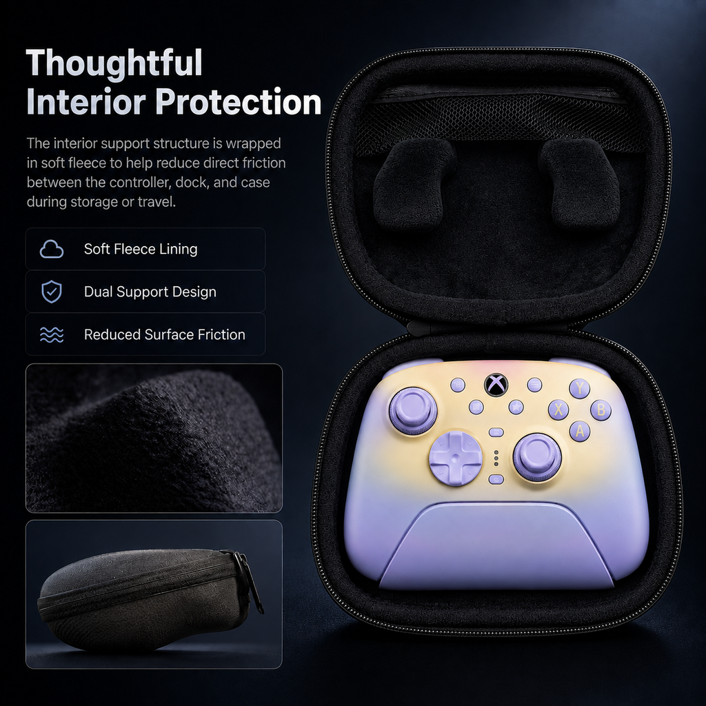 8BitDo Classic Controller Travel Case for Ultimate, Ultimate 2 Series, Ultimate 3-Mode, Ultimate 3 Controller with Charging Dock