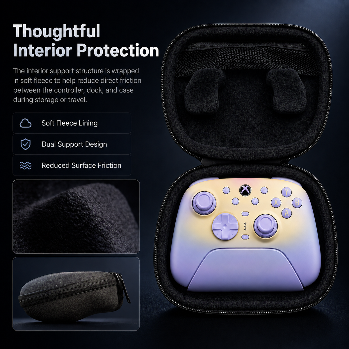 8BitDo Classic Controller Travel Case for Ultimate, Ultimate 2 Series, Ultimate 3-Mode, Ultimate 3 Controller with Charging Dock