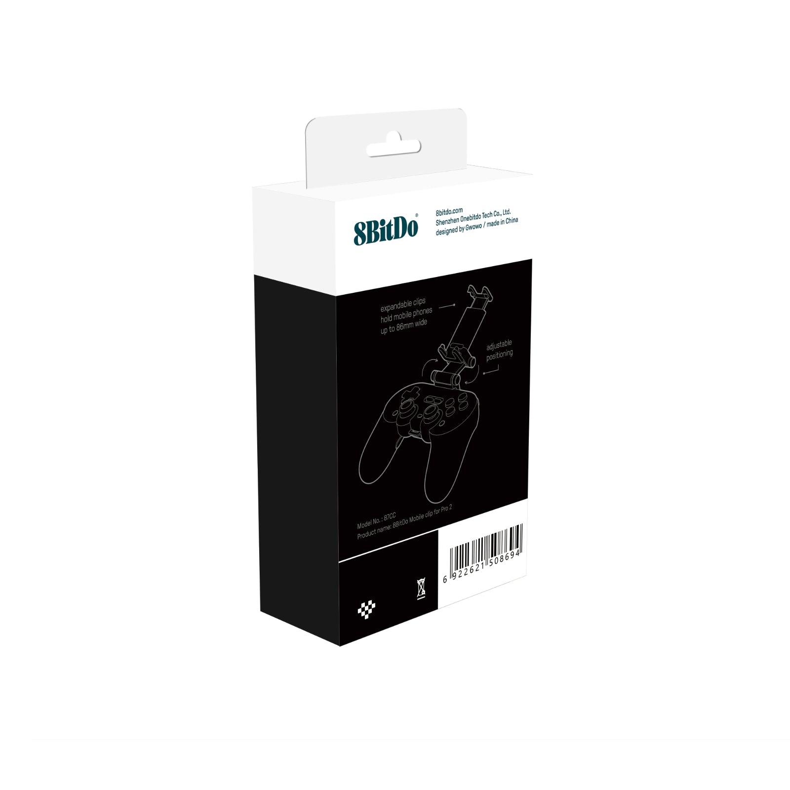 8Bitdo Mobile Clip for Pro 2 and Pro 3 Bluetooth Controller (87CC02)