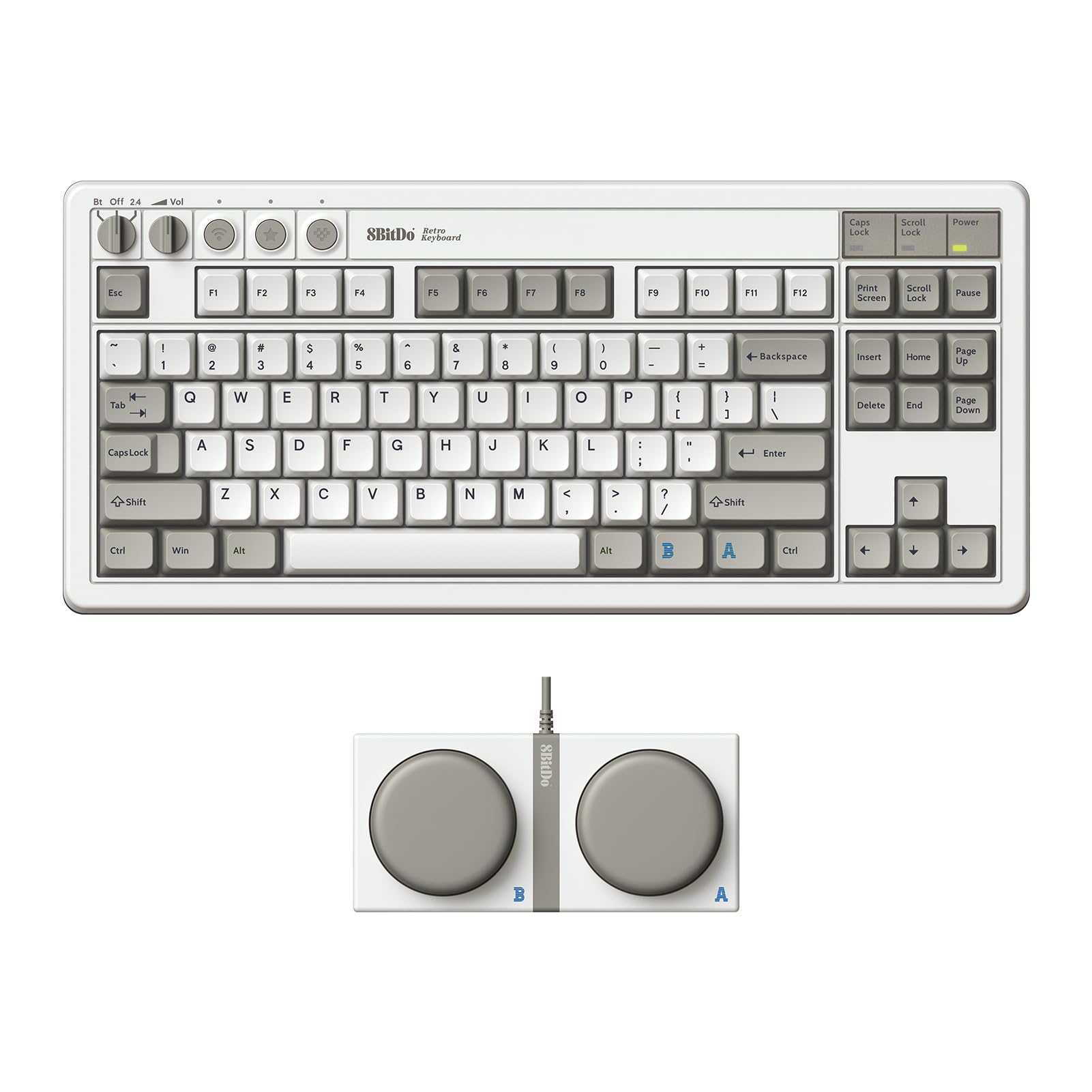8BitDo Retro 87 Mechanical Keyboard (Clear Blue-Shipping in mid-August)