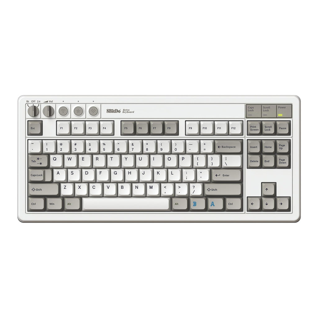 8BitDo Retro 87 Mechanical Keyboard (Clear Blue-Shipping in mid-August)