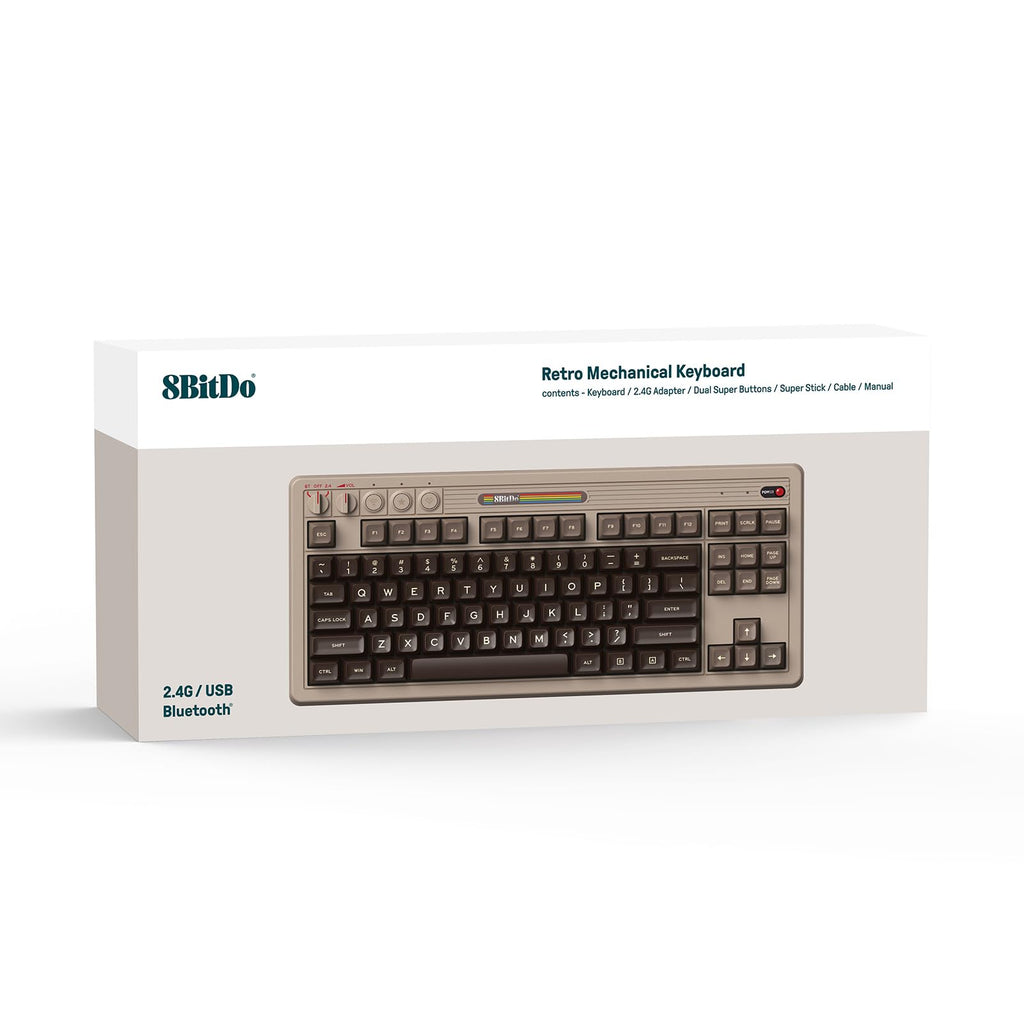 8BitDo Retro 87 Mechanical Keyboard (Clear Blue-Shipping in mid-August)