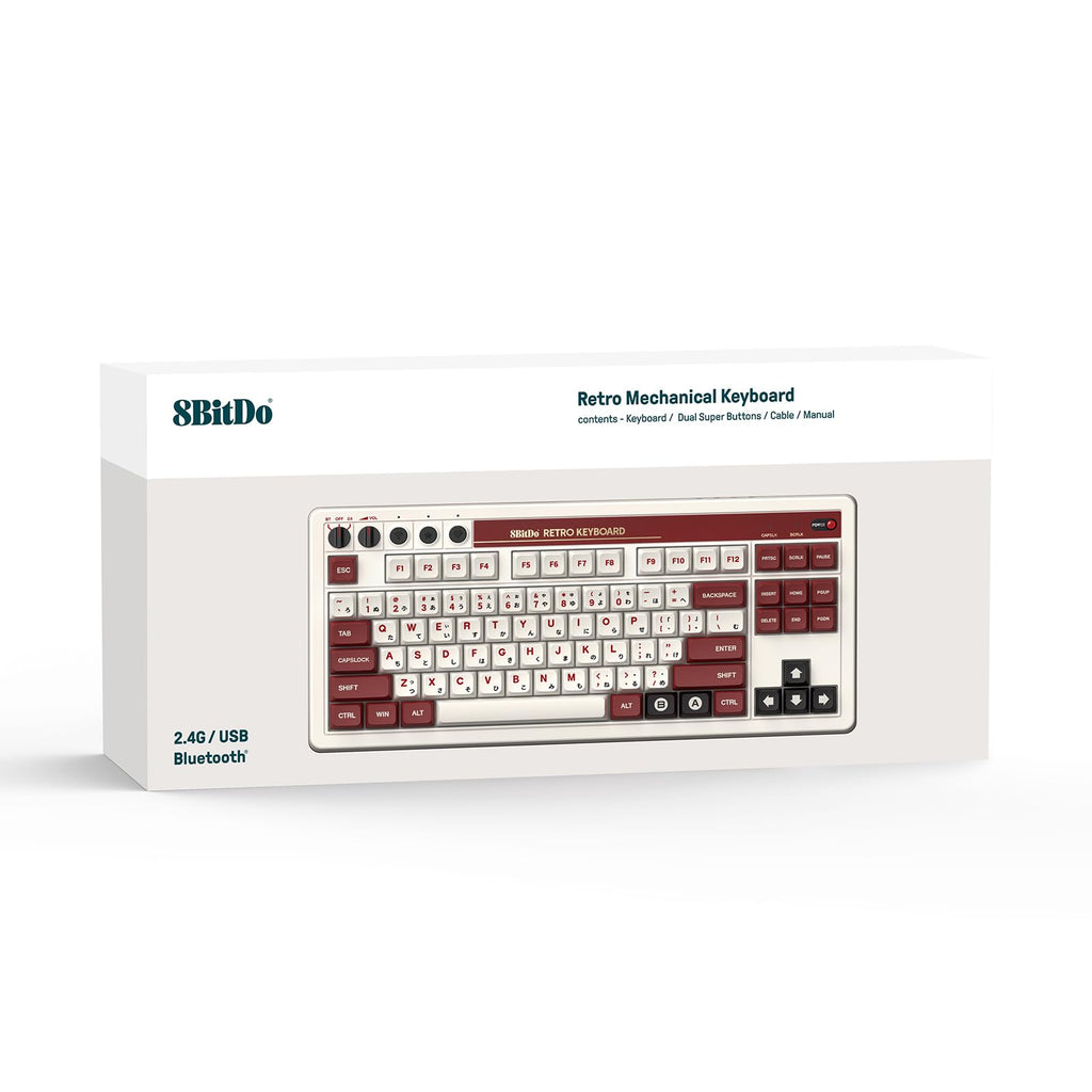 8BitDo Retro 87 Mechanical Keyboard (Clear Blue-Shipping in mid-August)