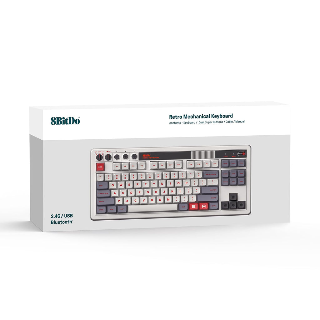 8BitDo Retro 87 Mechanical Keyboard (Clear Blue-Shipping in mid-August)