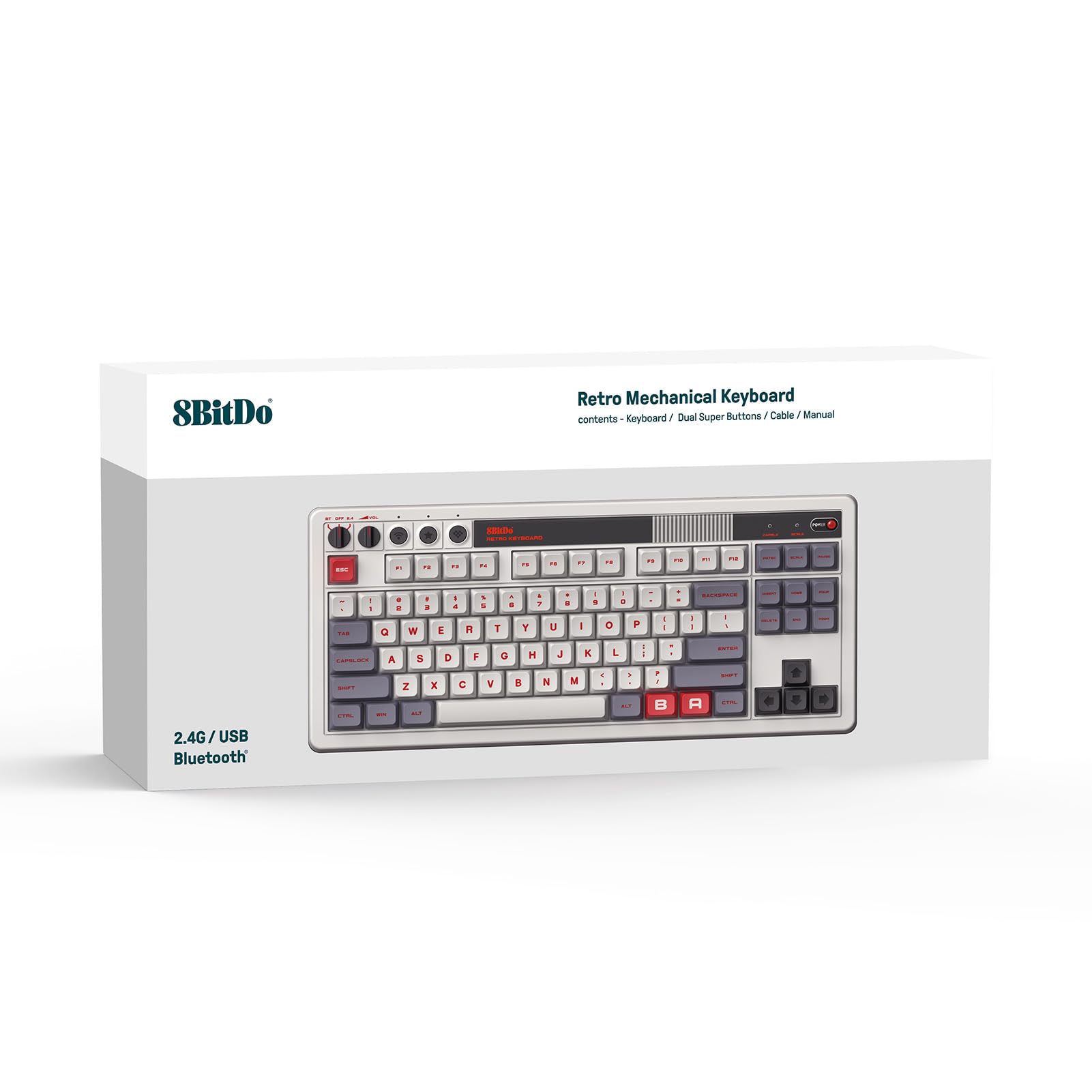 8BitDo Retro 87 Mechanical Keyboard (Clear Blue-Shipping in mid-August)