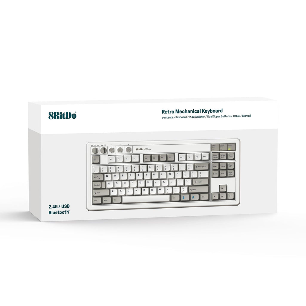 8BitDo Retro 87 Mechanical Keyboard (Clear Blue-Shipping in mid-August)