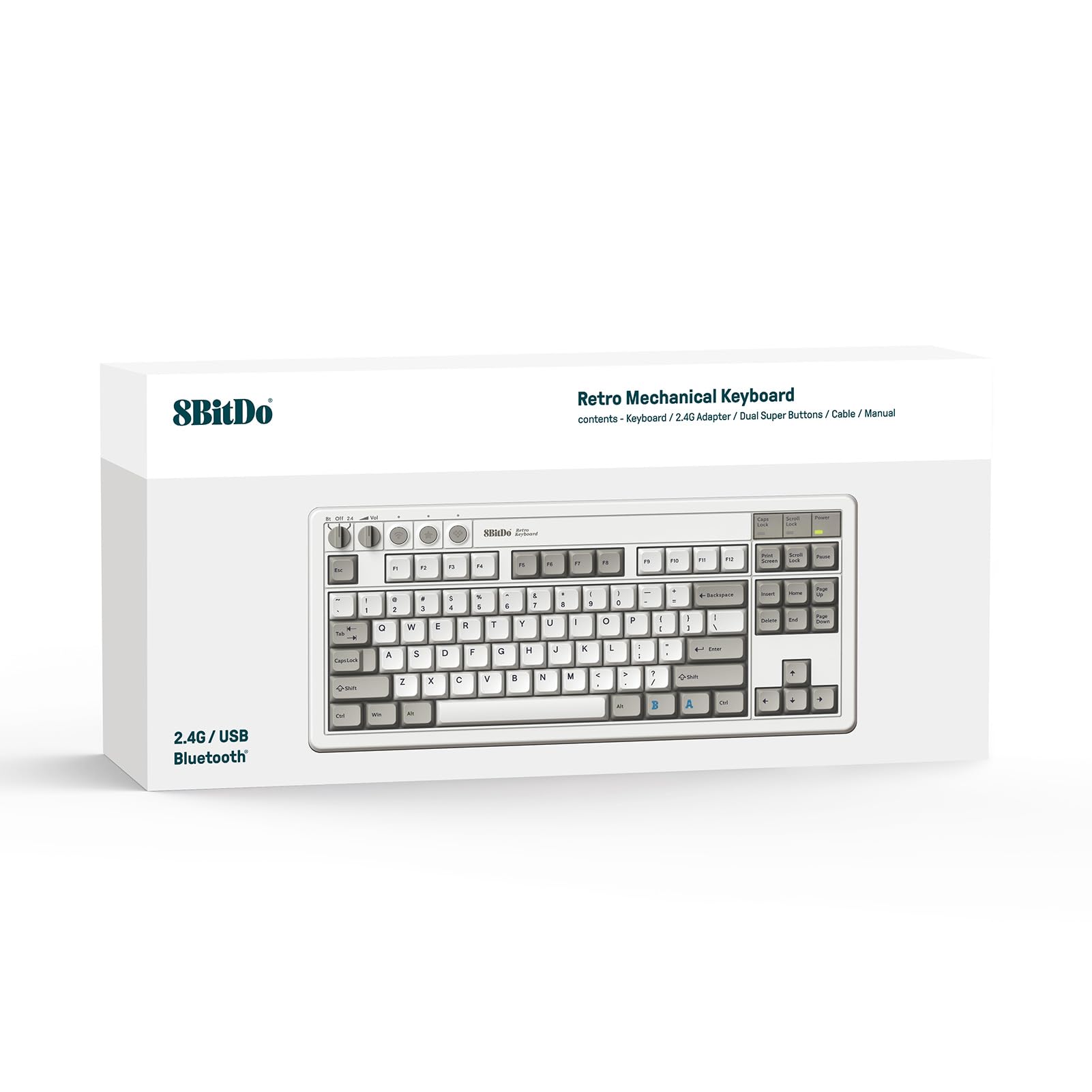 8BitDo Retro 87 Mechanical Keyboard (Clear Blue-Shipping in mid-August)