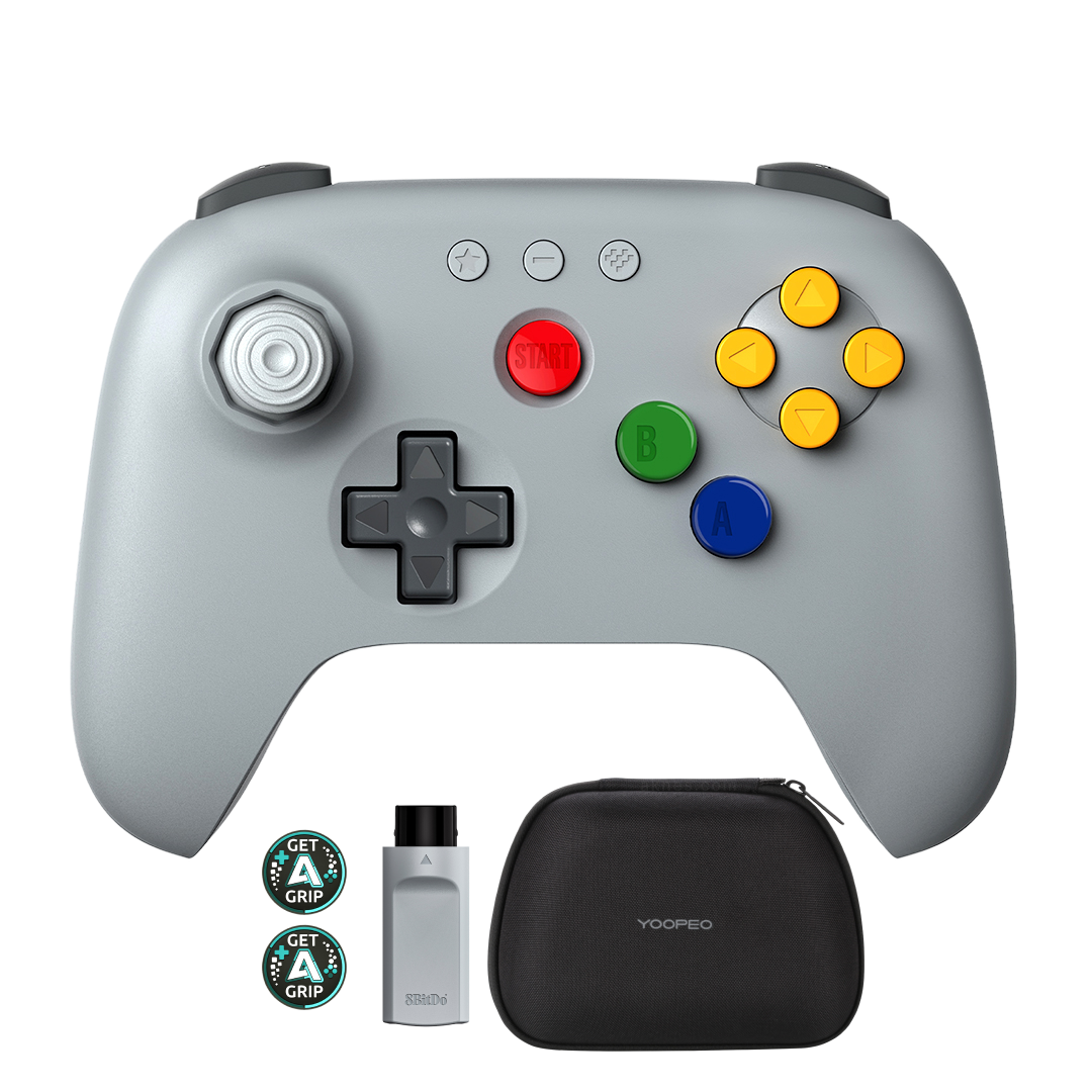 8BitDo 64 2.4G Wireless Controller Travel Bundle