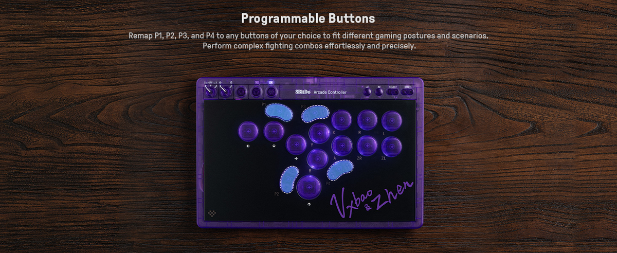 8BitDo All-Button Arcade Controller Signature Edition Details