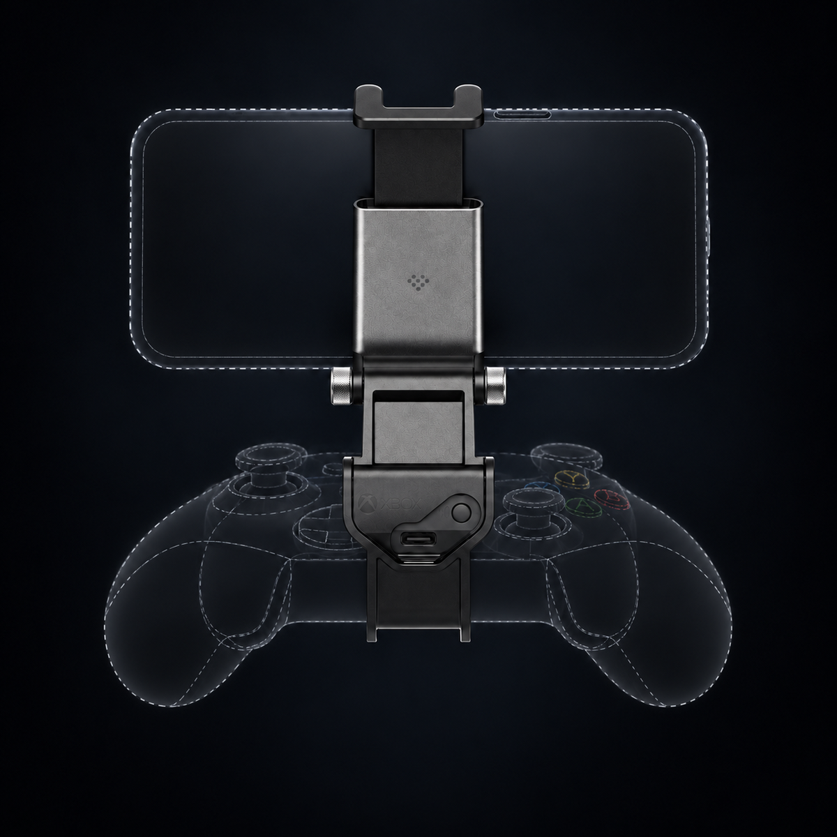 8BitDo Mobile Gaming Clip for Xbox Wireless Controller Application Back