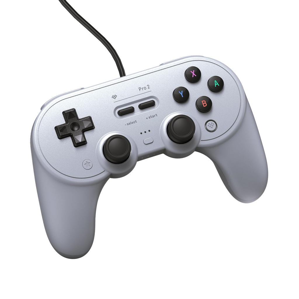 8BitDo Pro2 Wired Controller Gray Front