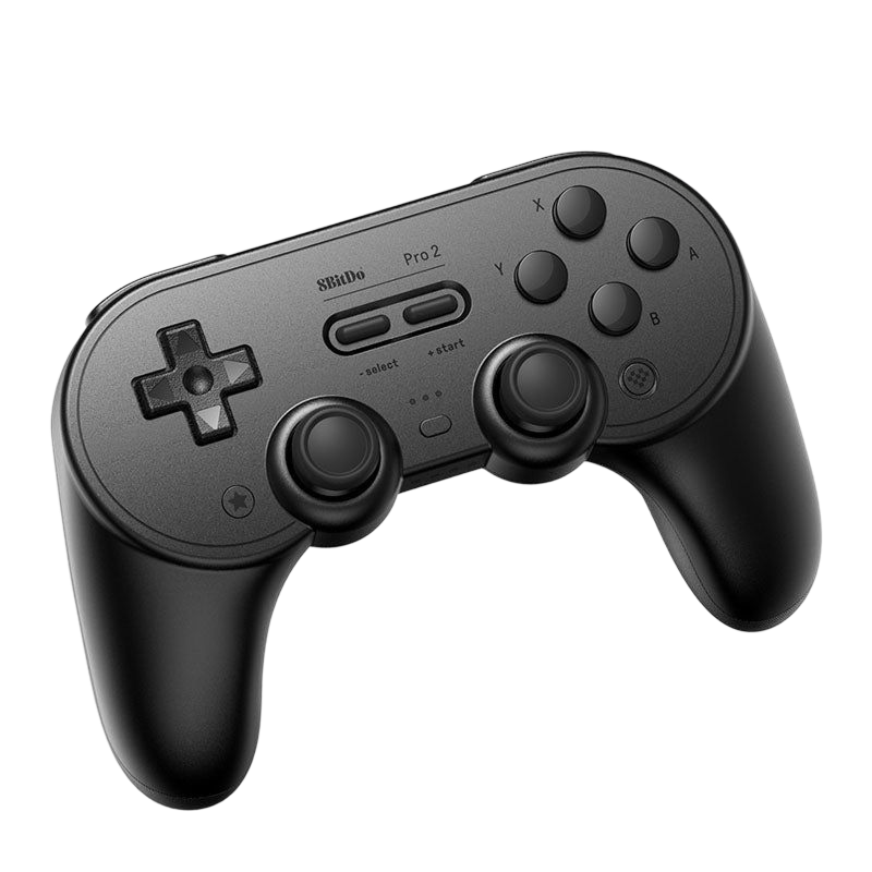 8BitDo Pro2 Bluetooth Controller Black Front Strabismus