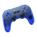 8BitDo Pro2 Bluetooth Controller Transparent Blue Front Strabismus