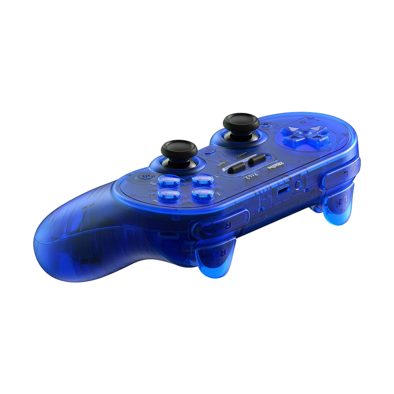 8BitDo Pro2 Bluetooth Controller Transparent Blue Side