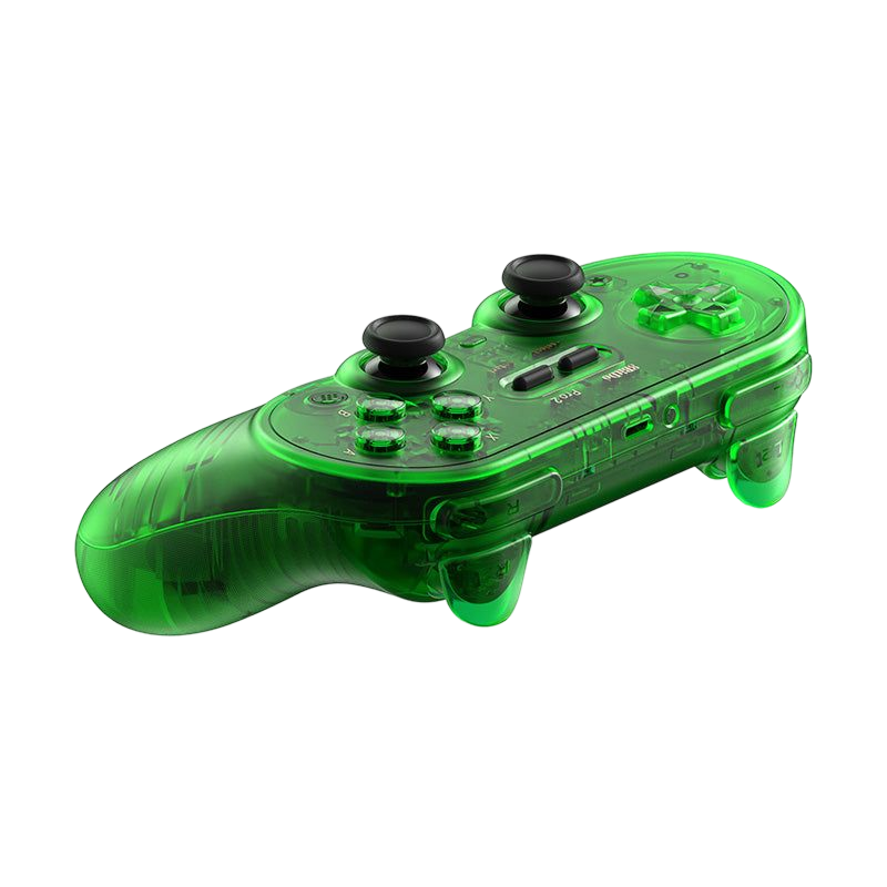 8BitDo Pro2 Bluetooth Controller Transparent Green Side