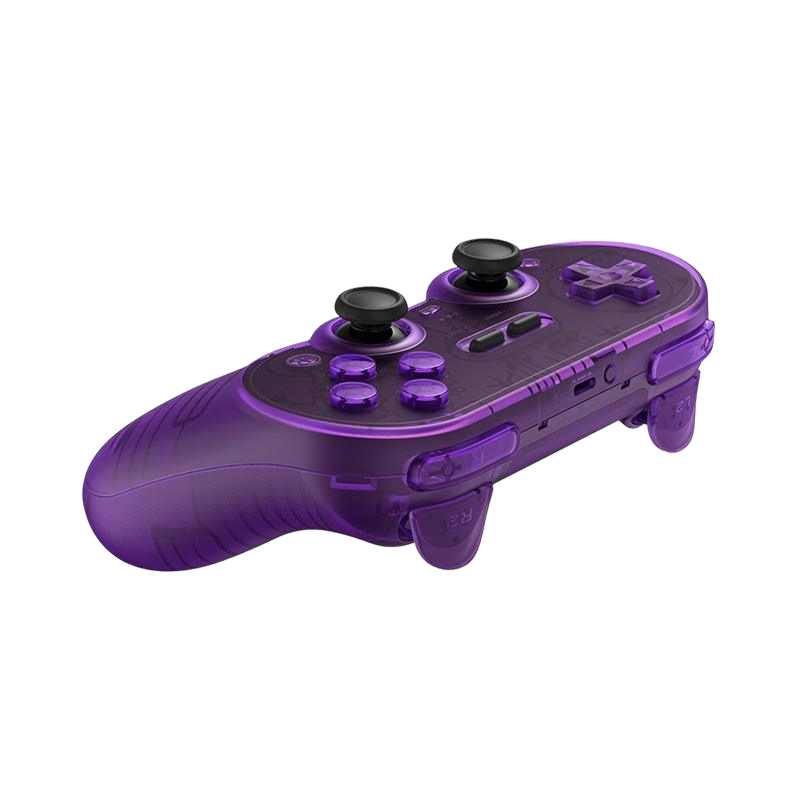 8BitDo Pro2 Bluetooth Controller Transparent Purple Side