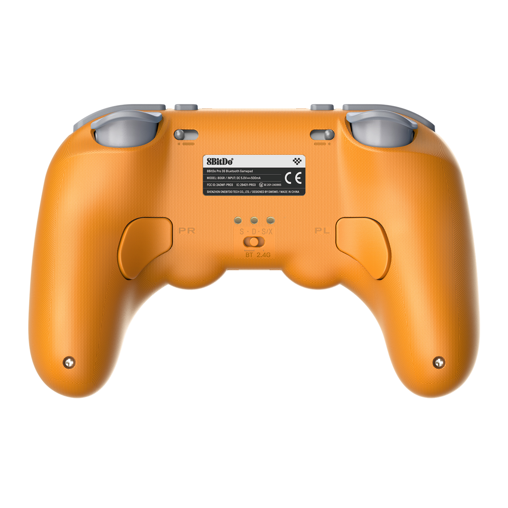 8BitDo Pro3 Blutooth Orange Controller Back