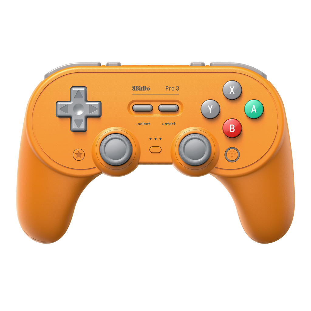 8BitDo Pro3 Blutooth Orange Controller Front