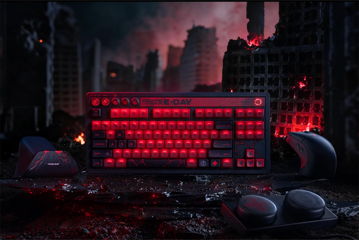 8BitDo Retro 87 Mechanical Keyboard Gears of War Detail