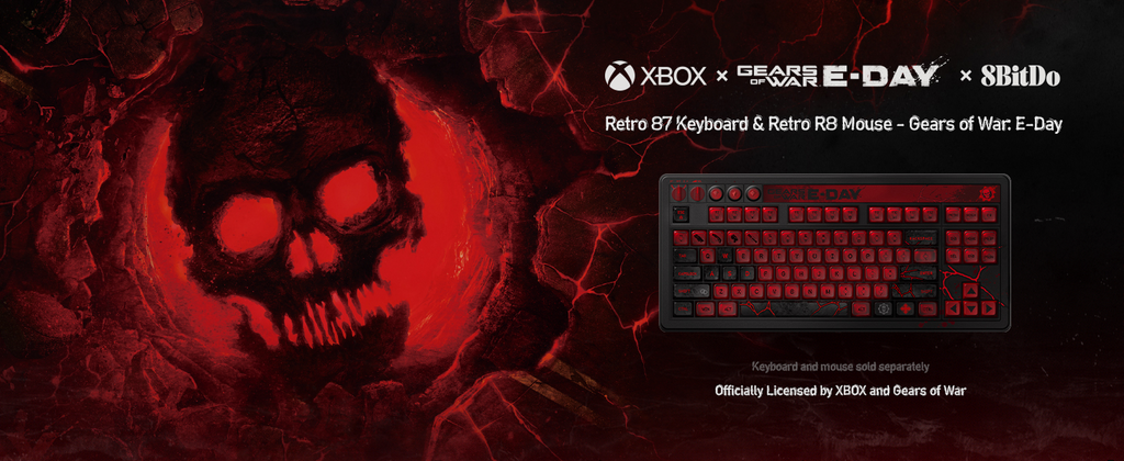 8BitDo Retro 87 Mechanical Keyboard Gears of War Detail