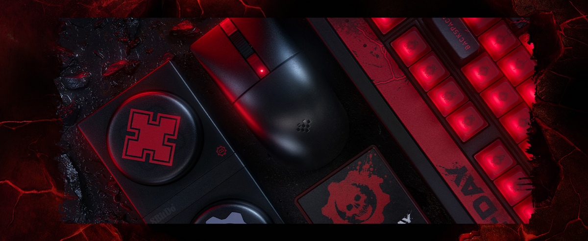 8BitDo Retro 87 Mechanical Keyboard Gears of War Detail