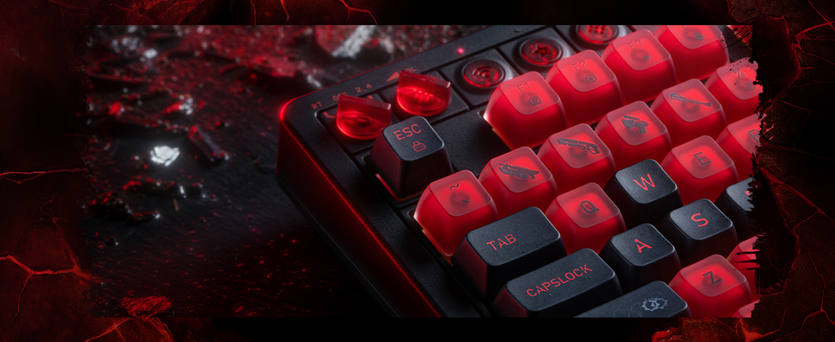 8BitDo Retro 87 Mechanical Keyboard Gears of War Detail