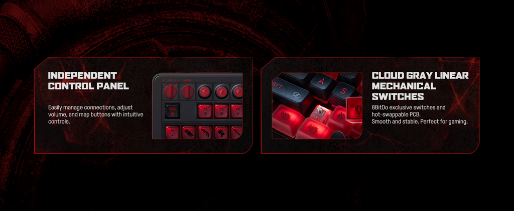 8BitDo Retro 87 Mechanical Keyboard Gears of War Detail