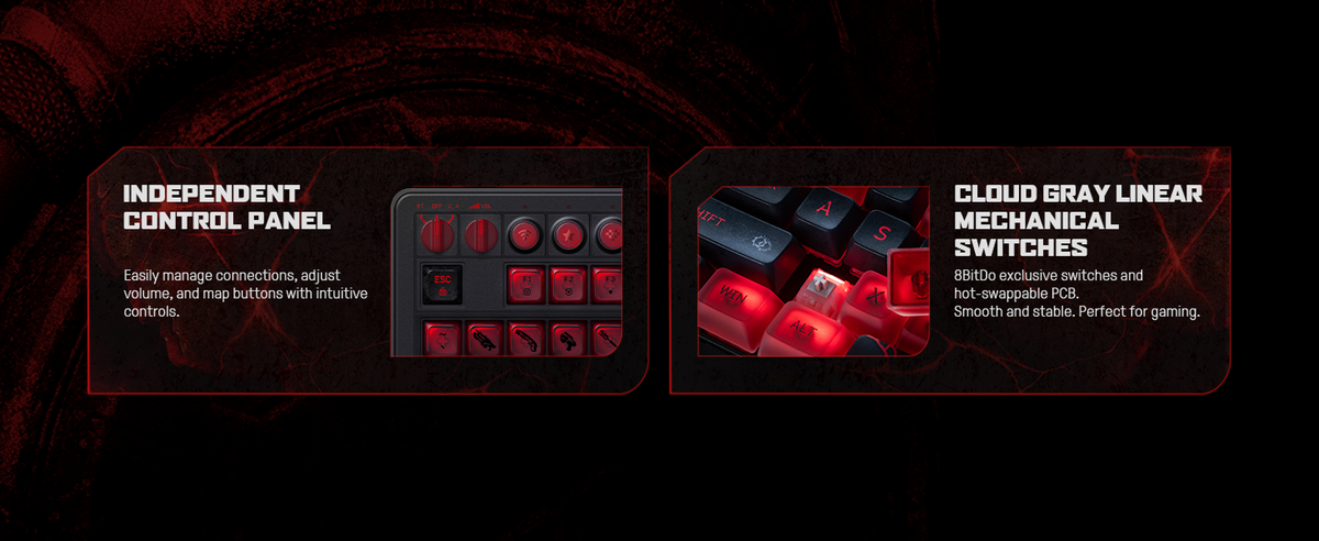 8BitDo Retro 87 Mechanical Keyboard Gears of War Detail