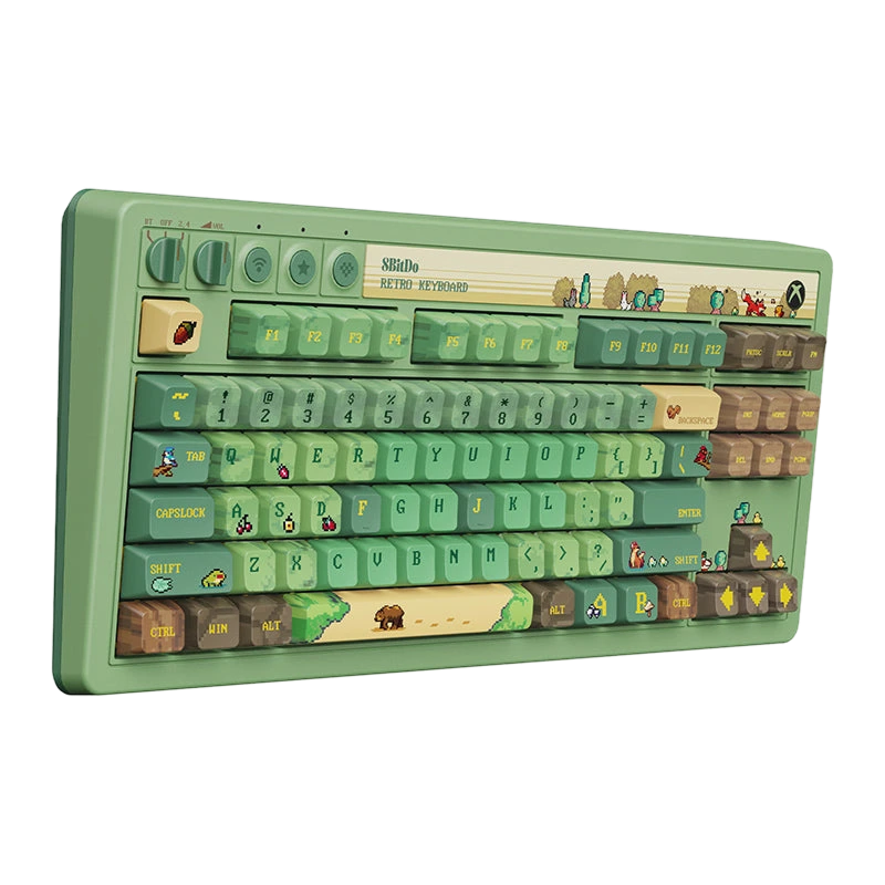 8BitDo Retro 87 Mechanical Keyboard Left Angle Side