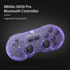 8BitDo Sn30 Pro Bluetooth Gamepad Crystal Purple Side