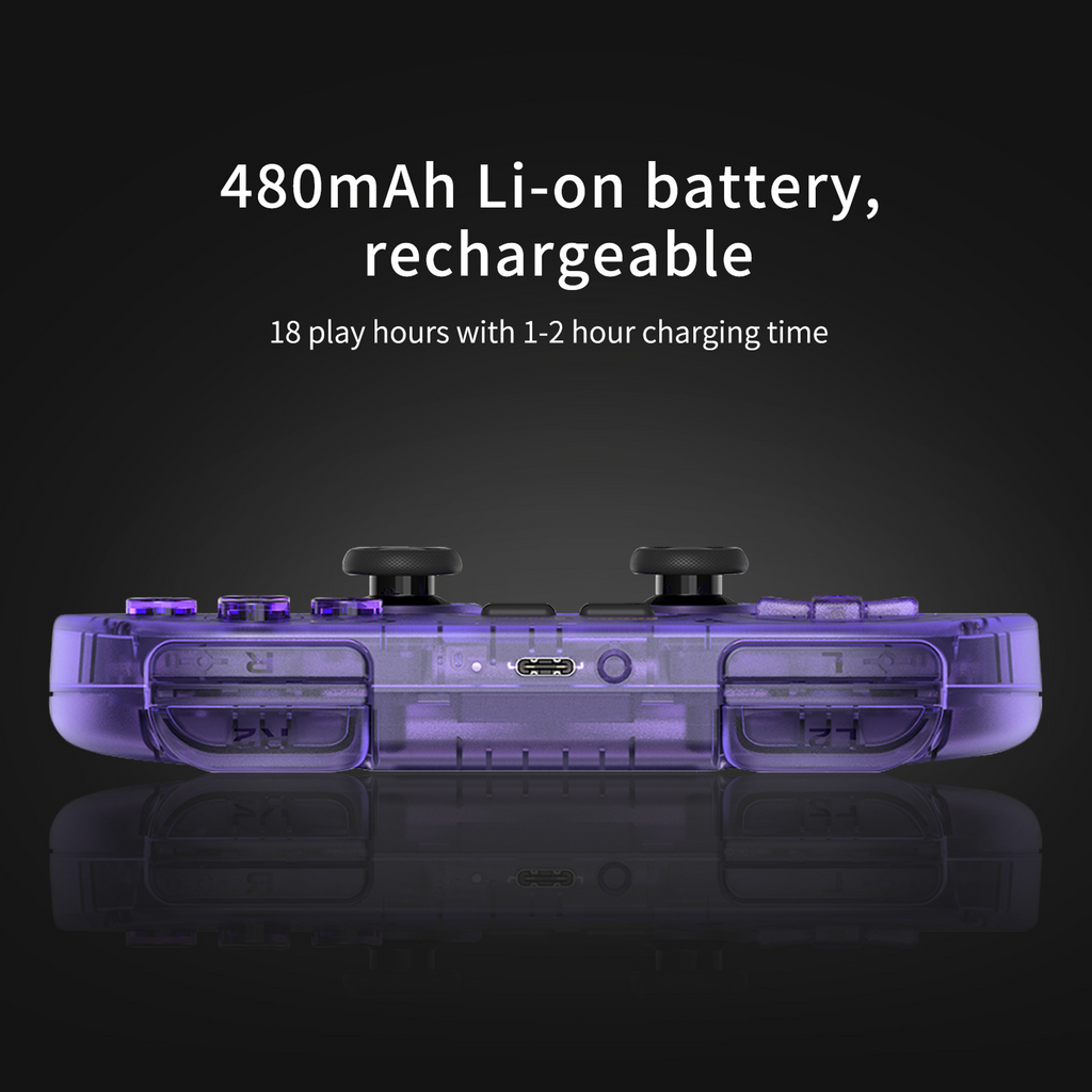 8BitDo Sn30 Pro Bluetooth Gamepad Crystal Purple Top