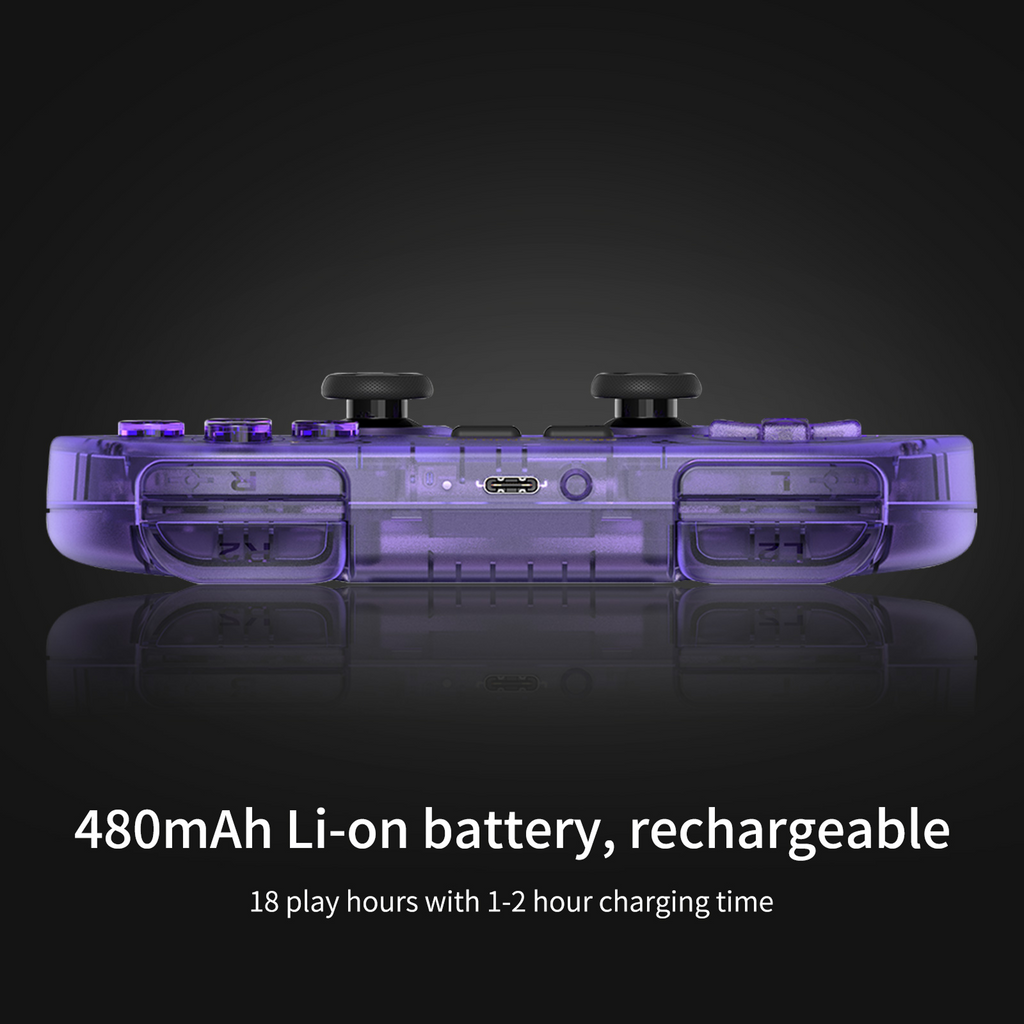 8BitDo Sn30 Pro Bluetooth Gamepad Crystal Purple Top