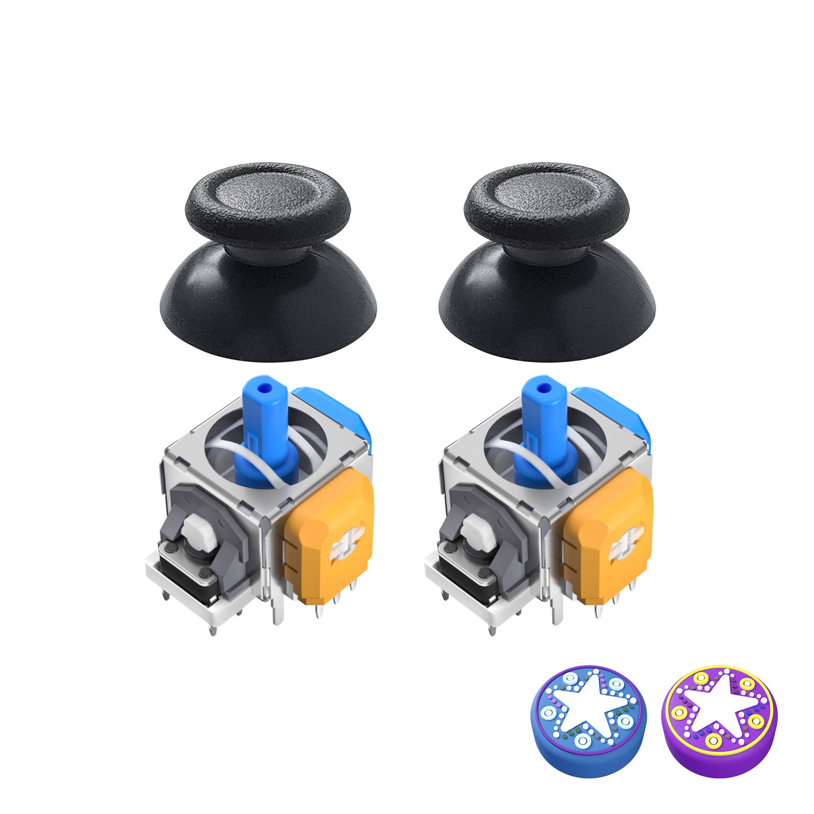 AKNES HallPi V6 TMR Joystick Replacement for DS5/DS4/Switch Pro/Xbox Series - 1 Pair (AK205)