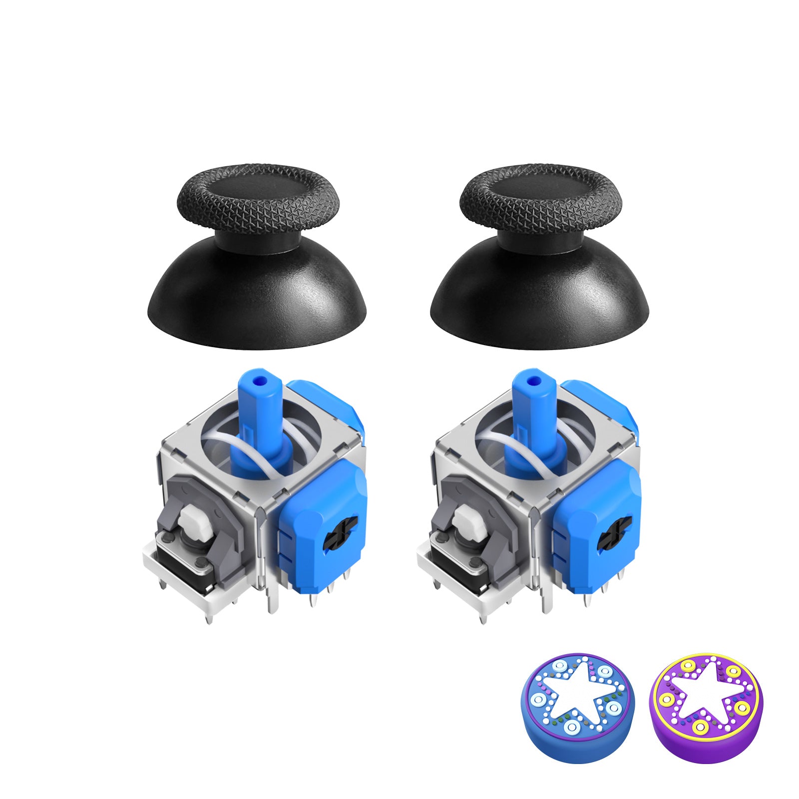 AKNES HallPi V6 TMR Joystick Replacement for DS5/DS4/Switch Pro/Xbox Series - 1 Pair (AK205)