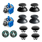 AKNES HallPi V6 TMR Joysticks with Cap Set for PS5/PS5 Edge/ PS4  - 2 Sticks + 8 Caps (AK205Pro)