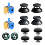 AKNES HallPi V6 TMR Joysticks with Cap Set for PS5/PS5 Edge/ PS4  - 2 Sticks + 8 Caps (AK205Pro)