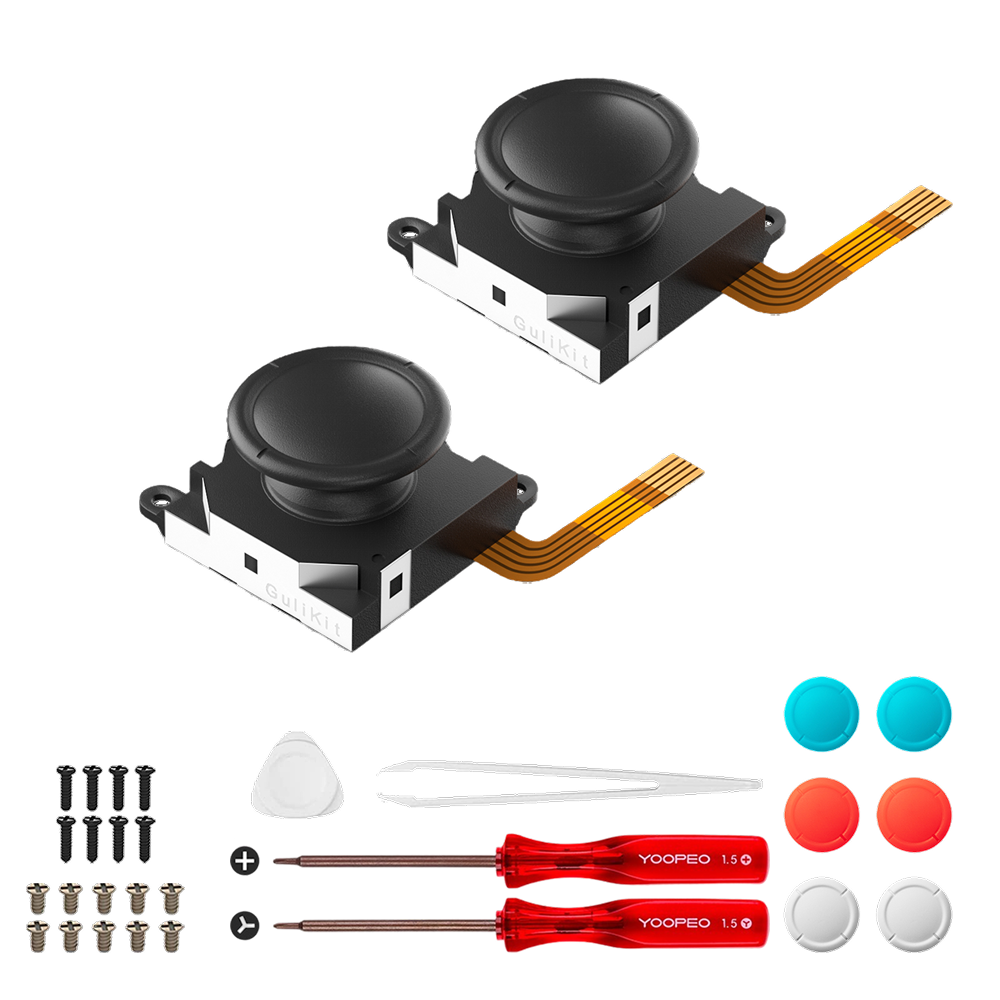 GuliKit TMR Joystick for Switch LCD, Switch OLED/Lite JoyCon with Tools (NS40T) - 1 Pair