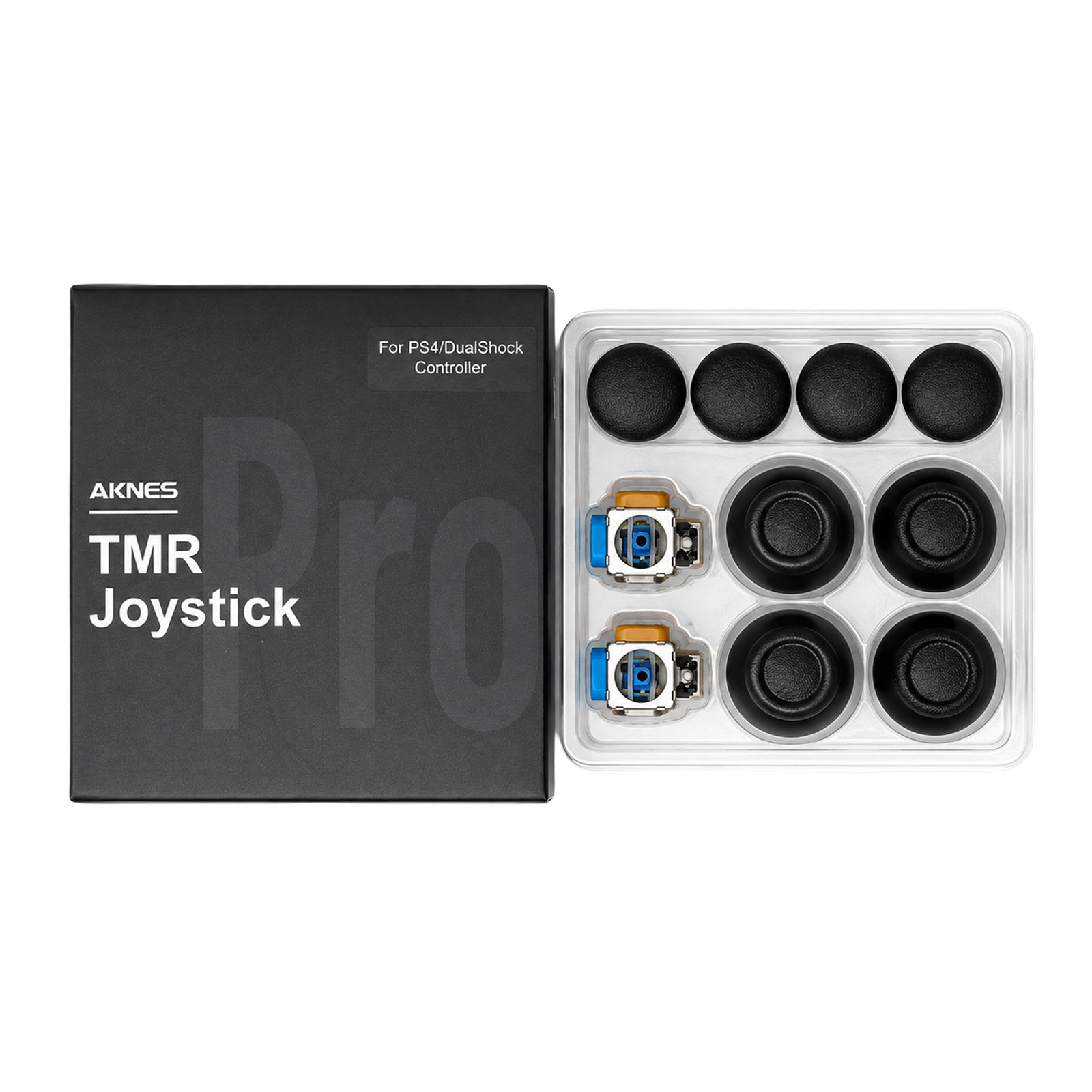 AKNES HallPi V6 TMR Joysticks with Cap Set for PS5/PS5 Edge/ PS4  - 2 Sticks + 8 Caps (AK205Pro)