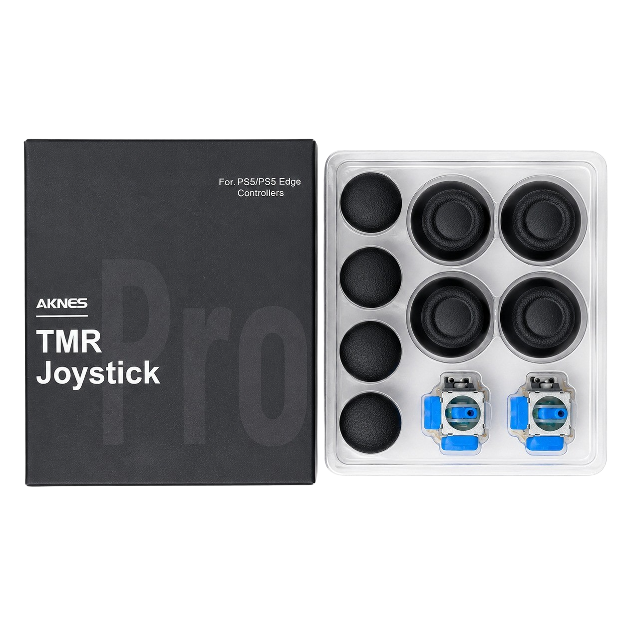 AKNES HallPi V6 TMR Joysticks with Cap Set for PS5/PS5 Edge/ PS4  - 2 Sticks + 8 Caps (AK205Pro)