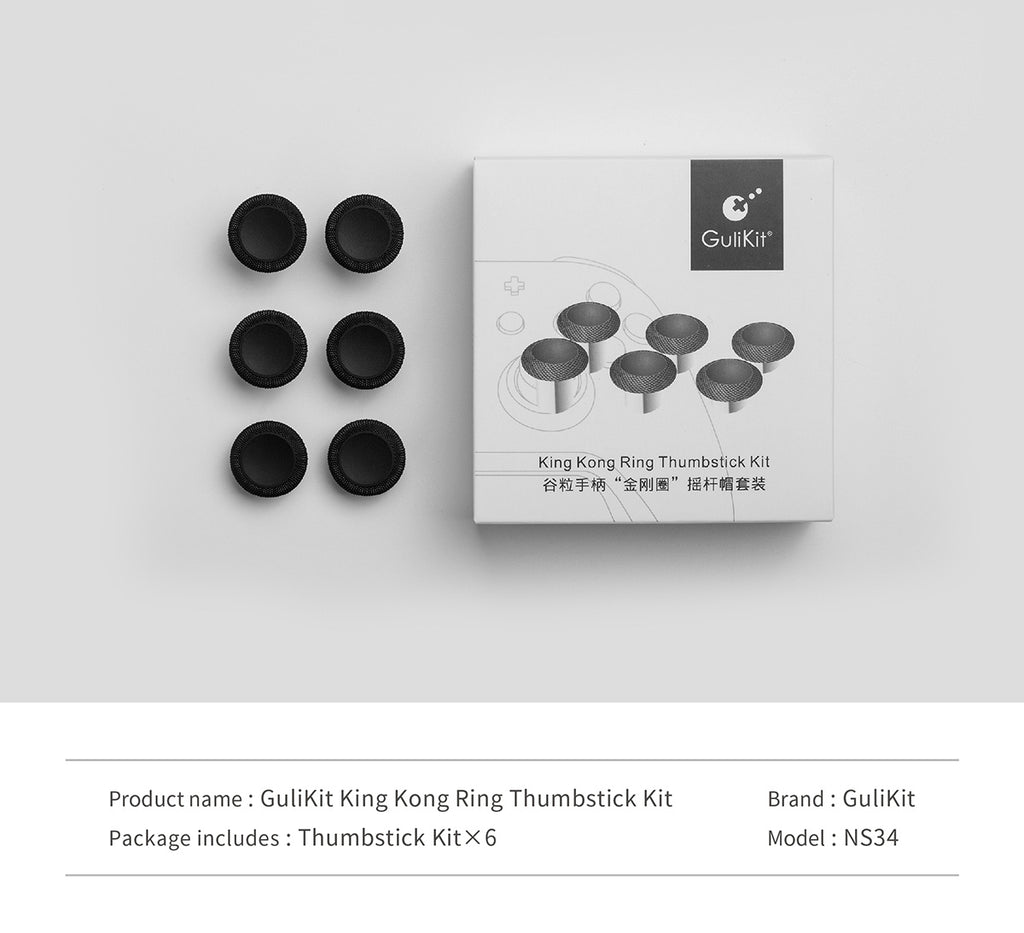 GuliKit Thumbstick caps for King Kong Controller Series, 3 Pairs(6 Packs) Replacement Set for KK3 Max, KK3 Pro, KK3, KingKong 2 & 2 pro, KK Controller  (NS34)