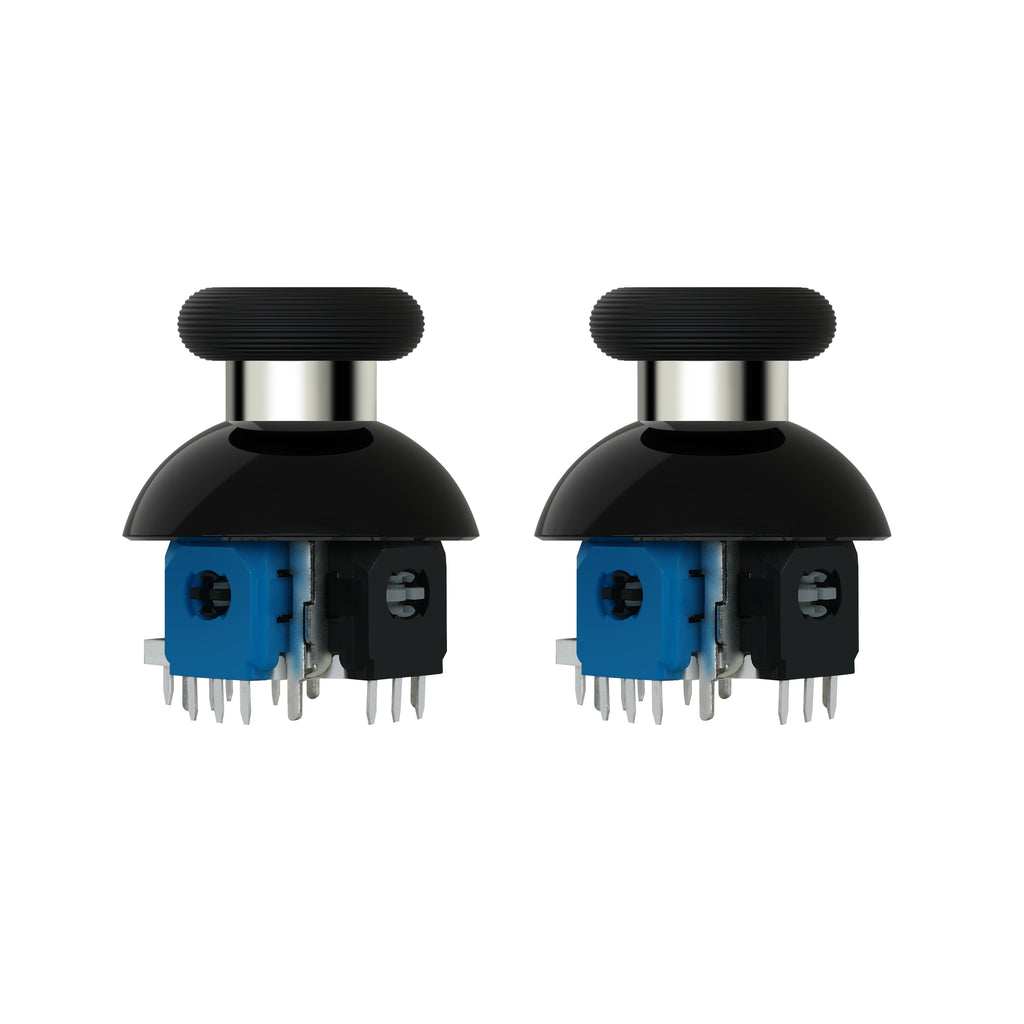 GuliKit 720° Adjustable Tension TMR Magnetic Joystick Replacement Kit with 3 Pairs Thumbstick Caps - 1 Pair(NS55)
